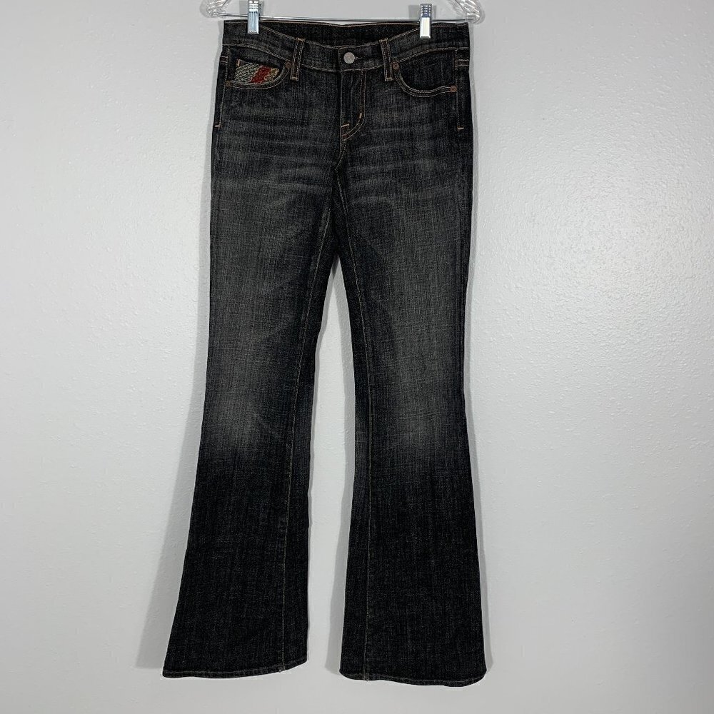 VTG RARE Citizens Of Humanity Angel Wings Embroidered Flare Jeans